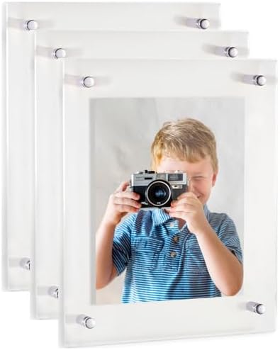 ArtToFrames 16x28 Inch Double Panel Floating Acrylic Picture Frame comes (3 P...
