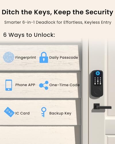 Smart Door Locks for Front Door Keyless Entry Fingerprint Door Lock