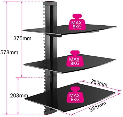 suptek 3 Floating Shelf Wall Bracket