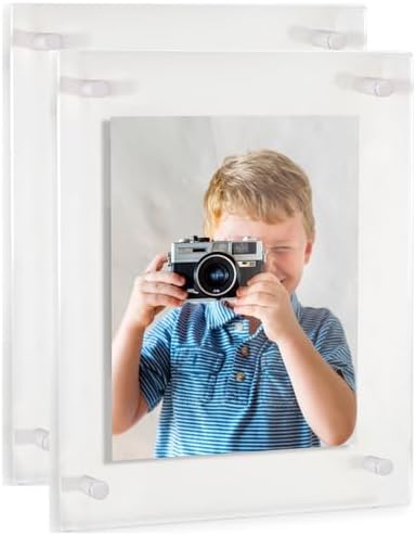 ArtToFrames 15x30 Inch Double Panel Floating Acrylic Picture Frame comes (2 P...