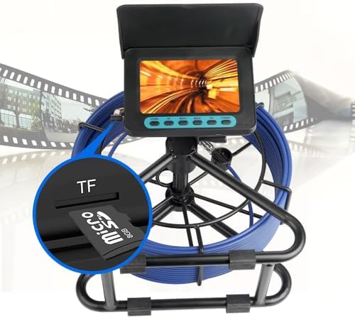 Box-Type100FT Sewer Camera 5" Screen 1080P HD Pipe Inspection Borescope