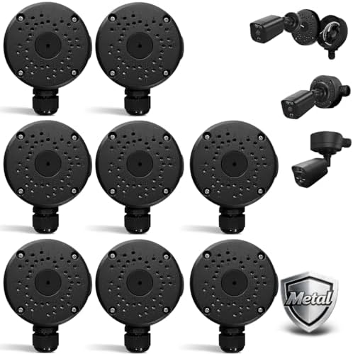 Metal Aluminum Security Camera Junction Box Mount Bracket Waterproof, 8Pack