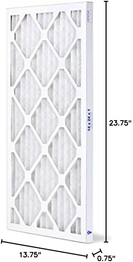 14x24x1 Furnace Filter MERV 11 PREMIUM ALLERGY Pleated Furnace Air Filter (6-...