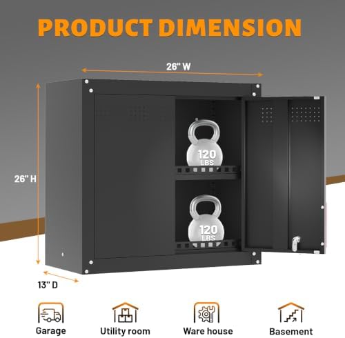 Garage Wall Cabinets,Locking Metal Wall Cabinets for Garage