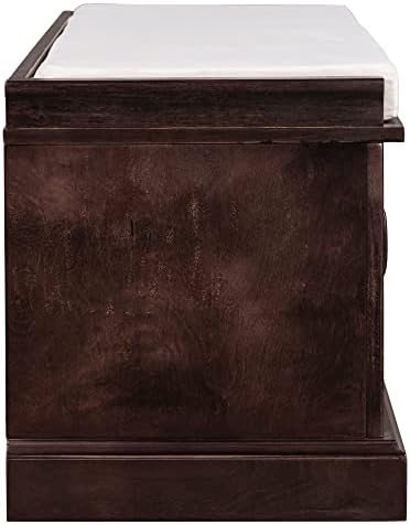 Knocbel 42.5" Storage Bench with Removable Cushion, 2 Drawers and 2 Cabi...