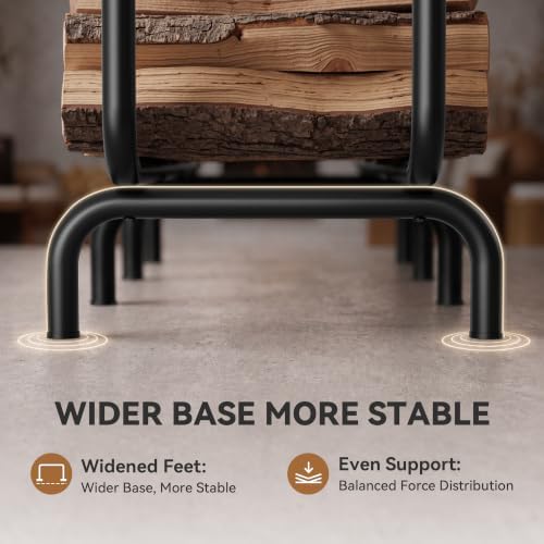 8.5FT Firewood Rack Outdoor, Heavy Duty Metal Wood Rack for Firewood Storage,...