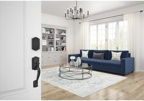 Schlage Encode Smart WiFi Deadbolt Lock with Camelot Trim, Matte Black