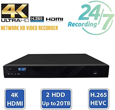 GW Security 16 Channel 4K NVR 5MP 30FPS AI Acusearch Security Camera System