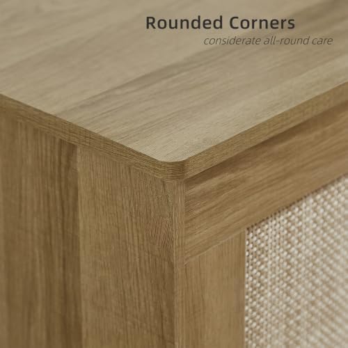 55.1" Storage Chest Extra Large,Rattan Storage Bench(Cherry Brown)