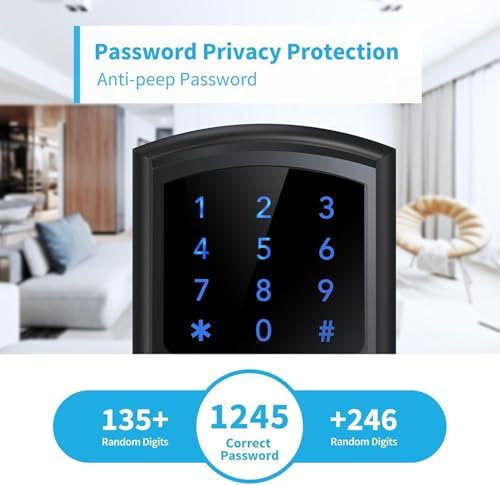 Signstek Keyless Entry Door Lock with Handle, Digital Keypad Door Knob, Smart...
