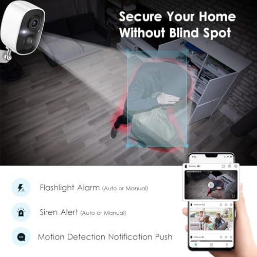 GMK 2 Pack Cameras System, Security Cameras Wireless Outdoor, 2K Video