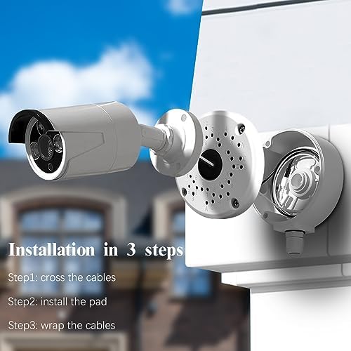 Metal Aluminum IP66 Waterproof Bullet Security Camera Junction Box, 8Pack