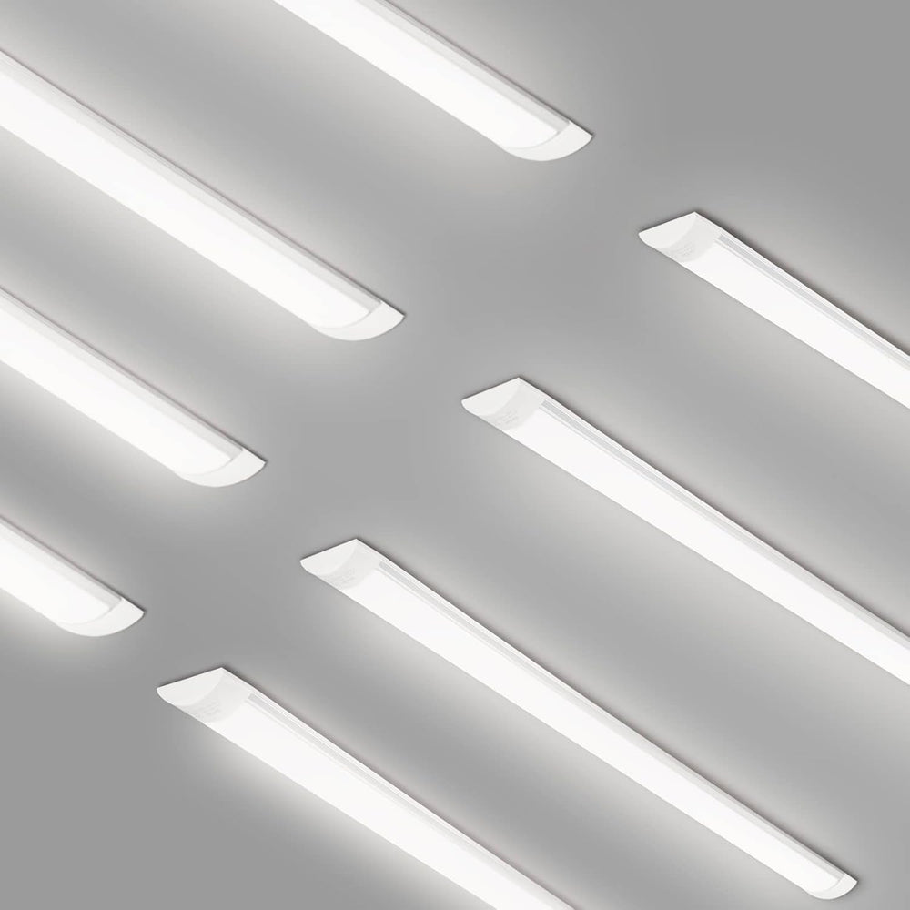colmeguna 8 Packs 4FT LED Batten Light, Ultra-Thin Ceiling Surface Mounted Light