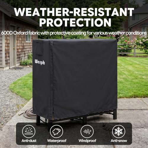 Werph 4FT Firewood Rack Outdoor, Heavy Duty Firewood Storage Rack