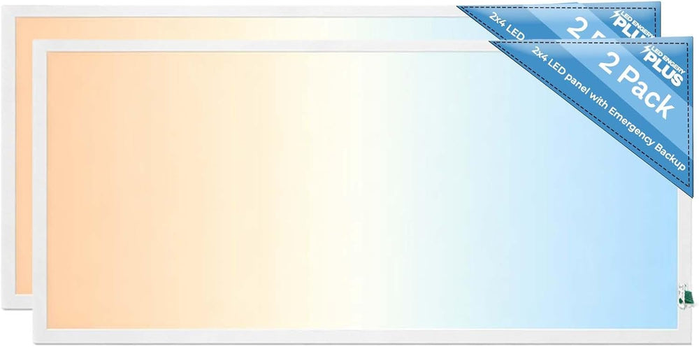 2X4 LED Flat Panel Light with Emergency Battery Backup, 50W 3000K/4000K/5000K...
