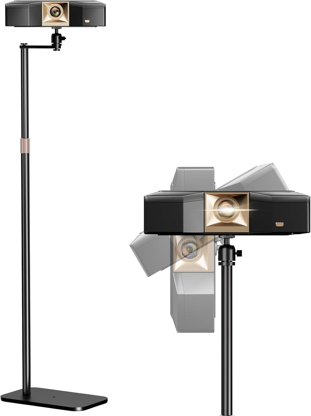 PUTORSEN Universal Projector Stand – Height Adjustable & 360° Rotatable M...
