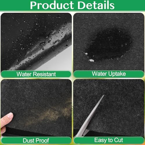ToLanbbt Outdoor Storage Shed Floor Mat, 7 x 5 FT Waterproof Carport Mat, Was...