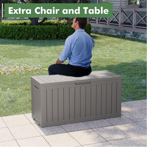 LHBGO 80 Gallon Deck Box Large Outdoor Storage Boxfor Patio Furniture,Outdoor...