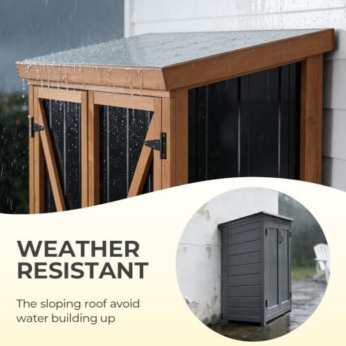 Tall Outdoor Storage Cabinet, 32" W x 16" D x 67" H Vertical S...