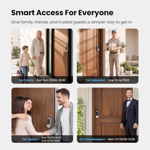 Lockly Vision Video Smart Lock with Video Camera/2-Way Audio Doorbell