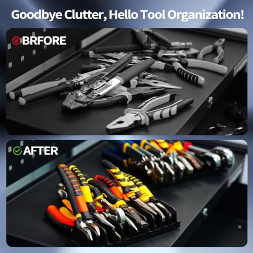 44 Pcs Magnetic Pliers Organizer for Tool BoxDrawer, Modular Plier Holder