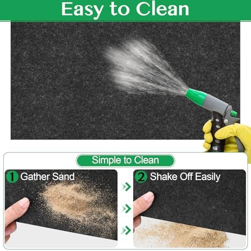 ToLanbbt Outdoor Storage Shed Floor Mat, 7 x 5 FT Waterproof Carport Mat, Was...