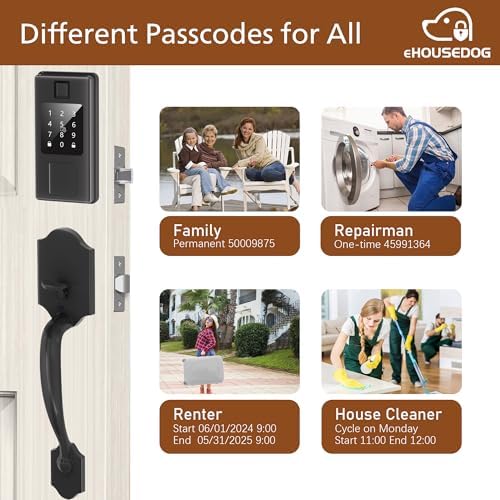 Smart Door Lock, Fingerprint Keyless Entry Deadbolt Lock with Keypad