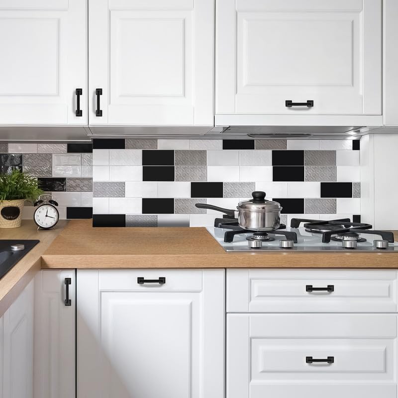 Ravinte Cabinet Pulls 3 Inch Matte Black Kitchen Cabinet Handles 30 Pack | Dr...