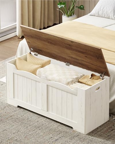 Hzuaneri 43 inches Farmhouse Storage Chest | 55 Gal | Retro White