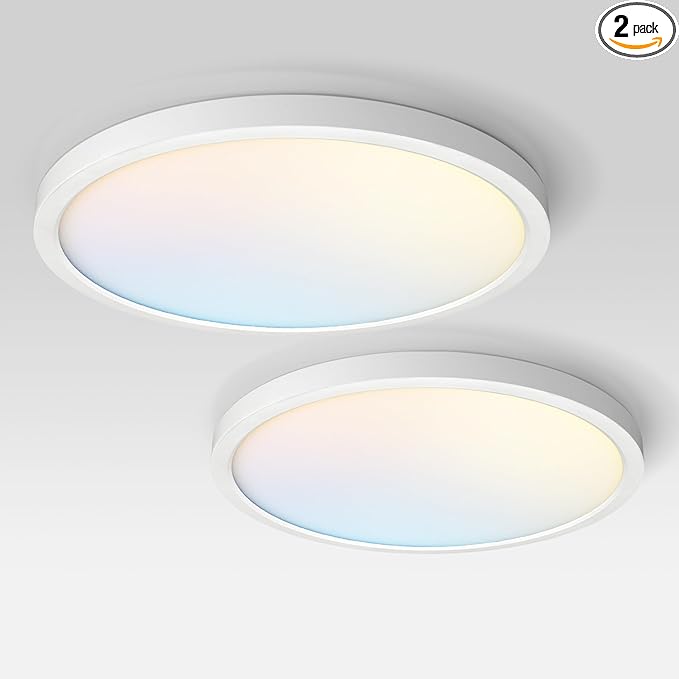 ASD LED 24" Round Flush Mount Ceiling Light Fixture, Low Profile Surface...