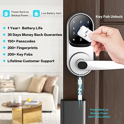Sifely Keyless Entry Smart Lock - Fingerprint & Keypad Access, Front Door...