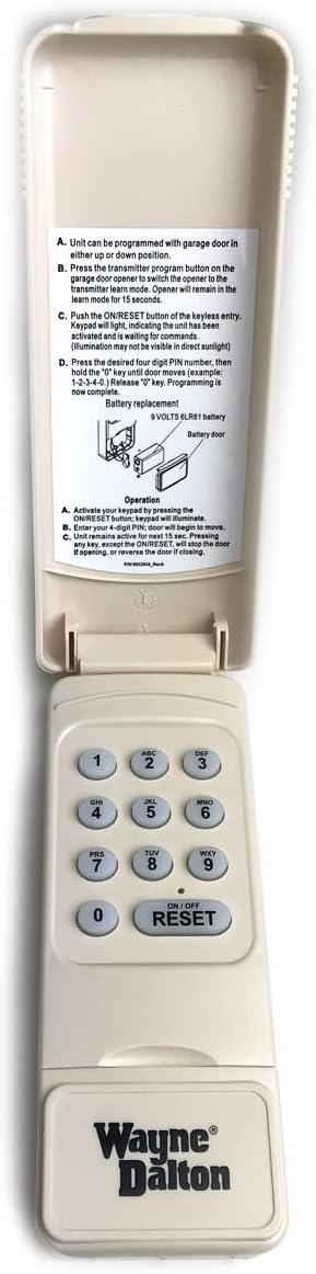 Wayne Dalton Wireless Keyless Entry Keypad KEP4 (372 Mhz)