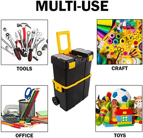 Stalwart Portable Tool Box with Wheels