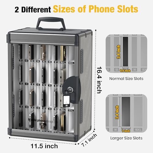 Glosen 36 Slots Cell Phone Locker, Portable Mobile Phone Storage Box [Wall Mo...