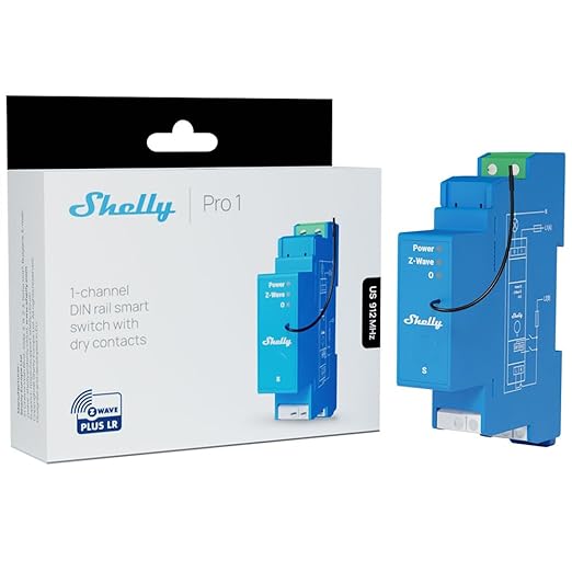 Shelly Wave Pro 1 US LR | Z-Wave Long Range Smart Relay Switch
