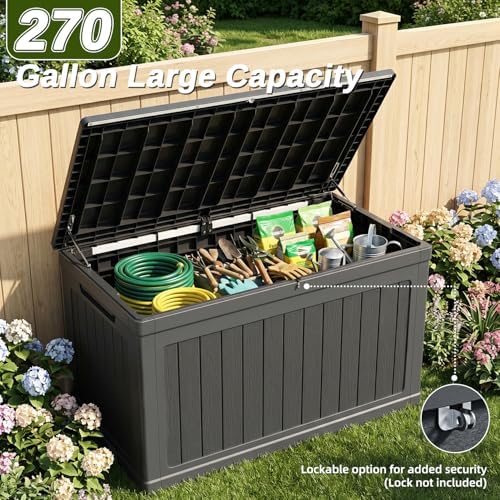 270 Gallons Outdoor Storage Deck Box