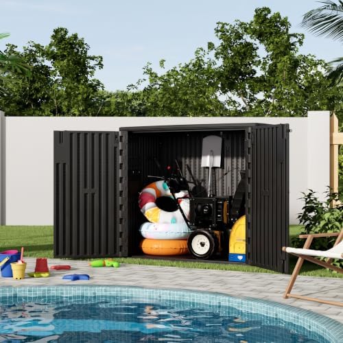 Mrosaa Horizontal Outdoor Storage Cabinet 37Cu.ft,Waterproof