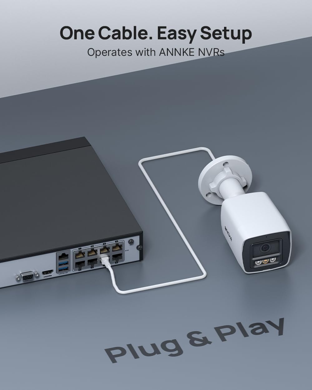 ANNKE 8CH 4K PoE Security Camera System, Smart Dual Light, 2TB HDD