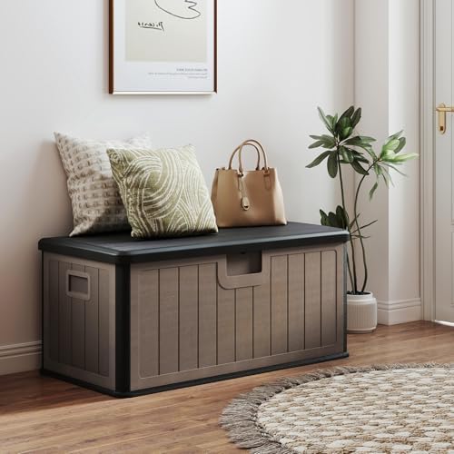 Tangkula 100 Gallon Waterproof Outdoor Storage Box