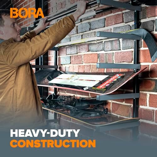 BORA Wood Rack, 6-Level Wall Mount Lumber Storage Rack for Wood Storage