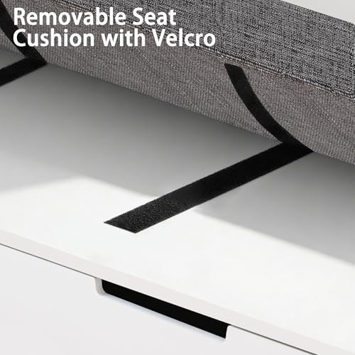 L-Shaped Corner Storage Bench Compartments & Cushioned Seat, Kitchen Brea...