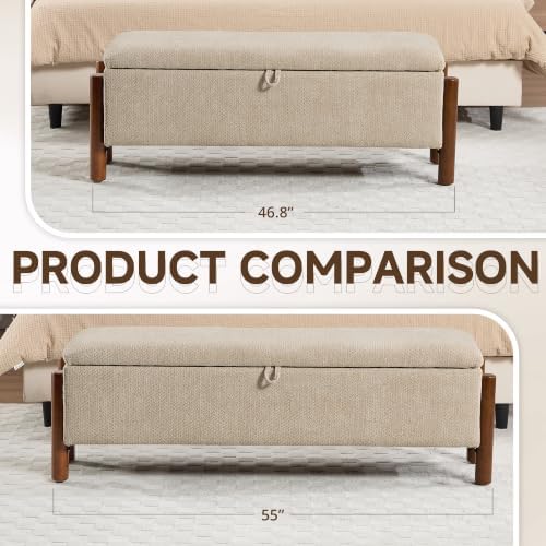 55'' Modern Storage Ottoman Benches
