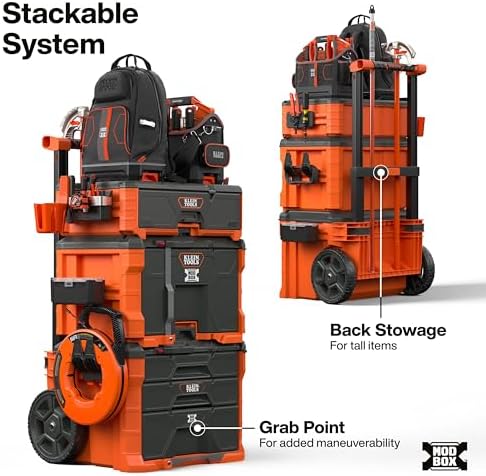Klein Tools 54890MB MODbox Three Drawer Rolling Toolbox, Tool Storage, Ball B...