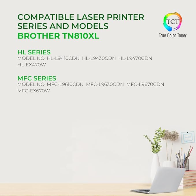 TCT TN810XL Black Toner Cartridge 2 Pack