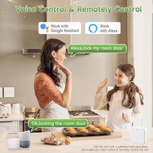 Fingerprint Smart Door Locks with Handles, App Control Deadbolt