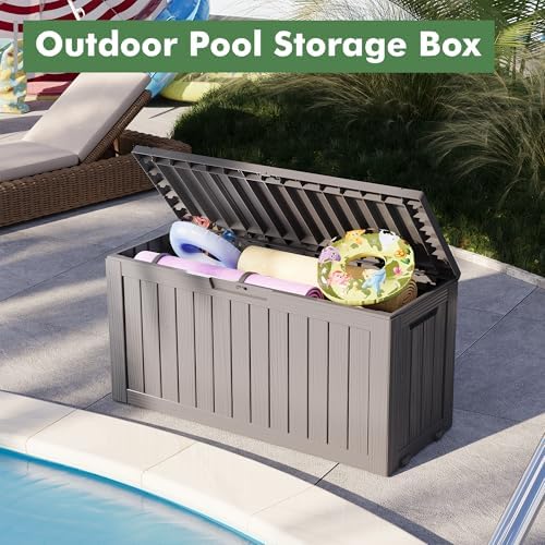 LHBGO 80 Gallon Deck Box Large Outdoor Storage Boxfor Patio Furniture,Outdoor...