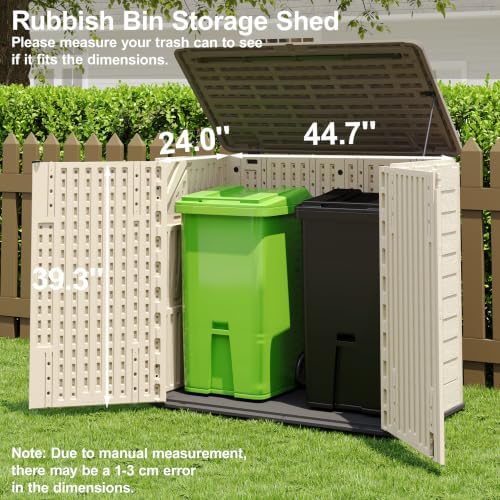Outdoor Storage Cabinet Waterproof 31 Cu.Ft with Lockable Doors