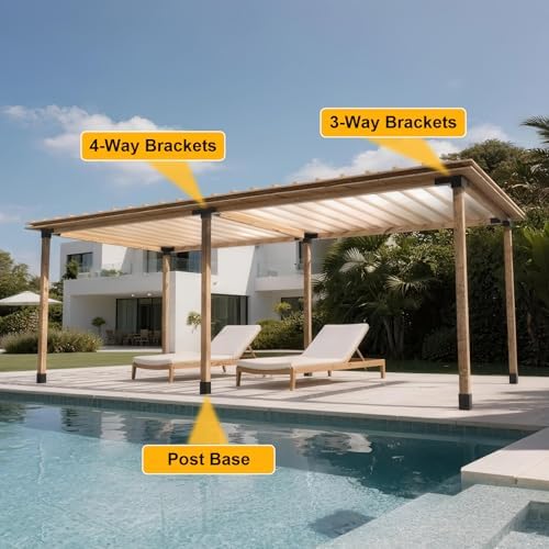 Pergola Bracket kit for 4"x 4" (Inner 3.5" X 3.5") Lumber...