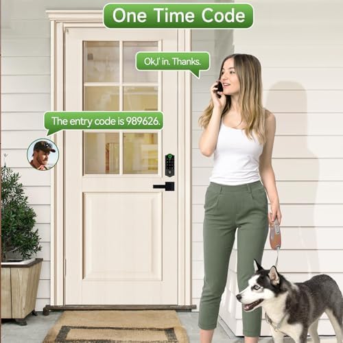 Fingerprint Smart Door Locks with Handles, App Control Deadbolt