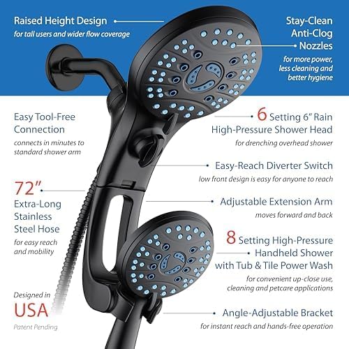 Hotel Spa AquaCare for California As-Seen-On-TV High Pressure Handheld Rain